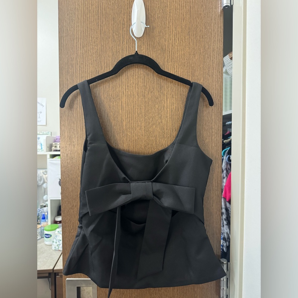 Amazon black top with bow on the back